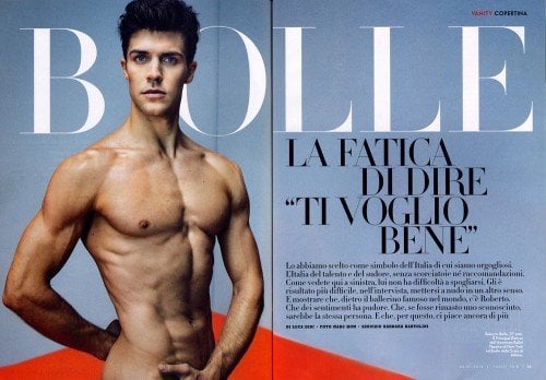 Roberto Bolle lays himself bare in Vanity Fair: it’s difficult to say “I love you”