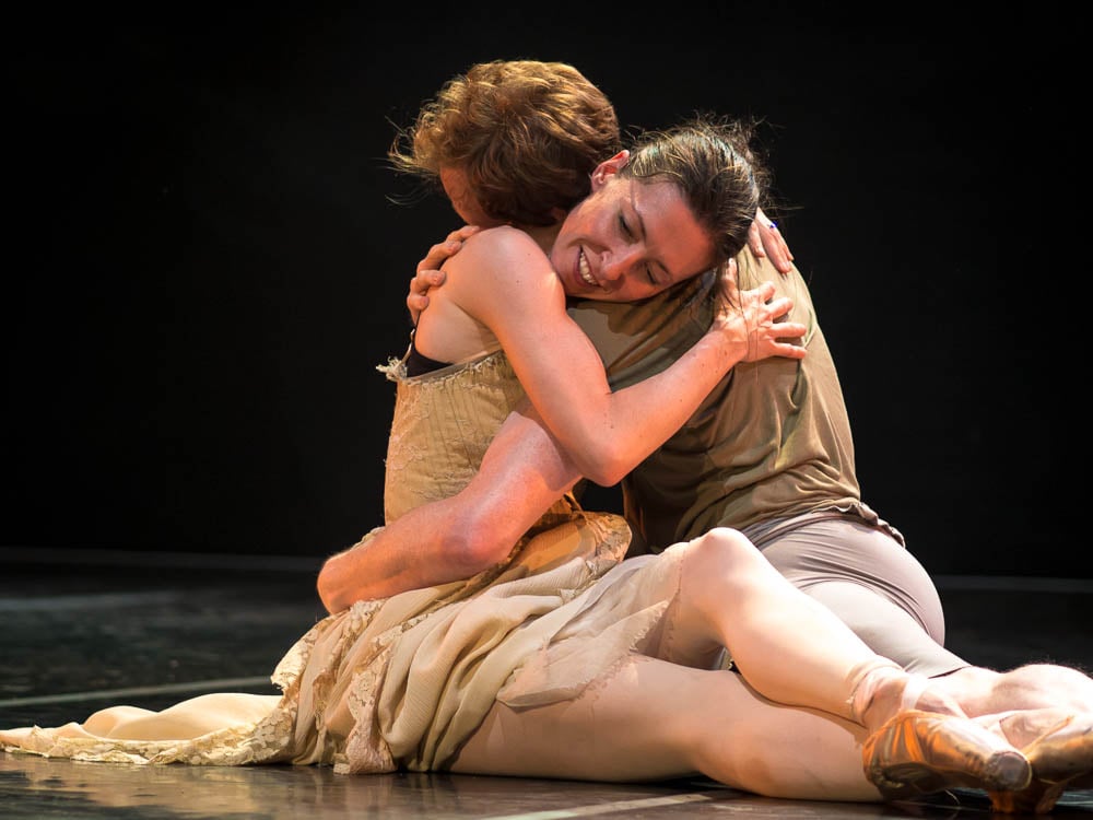 Mara Galeazzi and Ed Watson rehearsing Manon Mara Galeazzi & Edward Watson in MacMillan's Manon