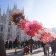 Balloons outside the Duomo in Milan