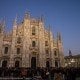Dusk on Milans Duomo shortly before curtain up