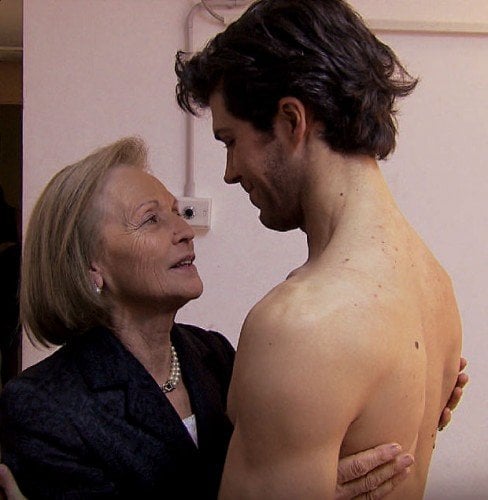 Roberto Bolle with mother Mariuccia Roberto Bolle with his mother, Mariuccia