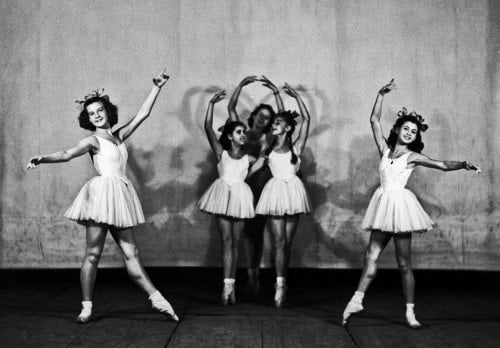 Carla Fracci at dancing school Carla Fracci, on the right, at the La Scala Ballet School
