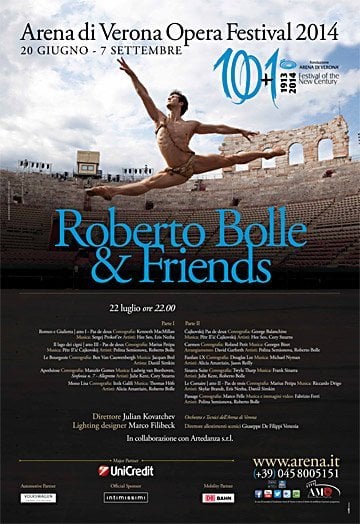 Roberto Bolle & Friends arrives in Verona: not drunk and not vulgar!