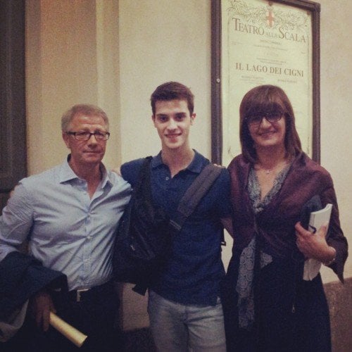 Claudio Coviello with his parents