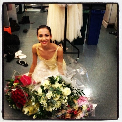 Francesca Hayward after her d%C3%A9but in Frederick Ashtons Rhapsody Royal Ballet Francesca Hayward after her début in Frederick Ashton's Rhapsody - Royal Ballet