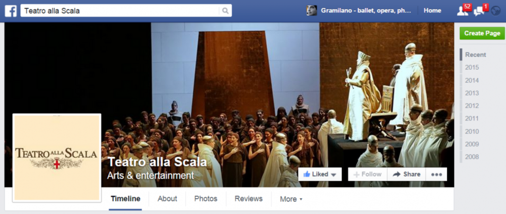 Teatro alla Scala on Facebook Teatro alla Scala on Facebook
