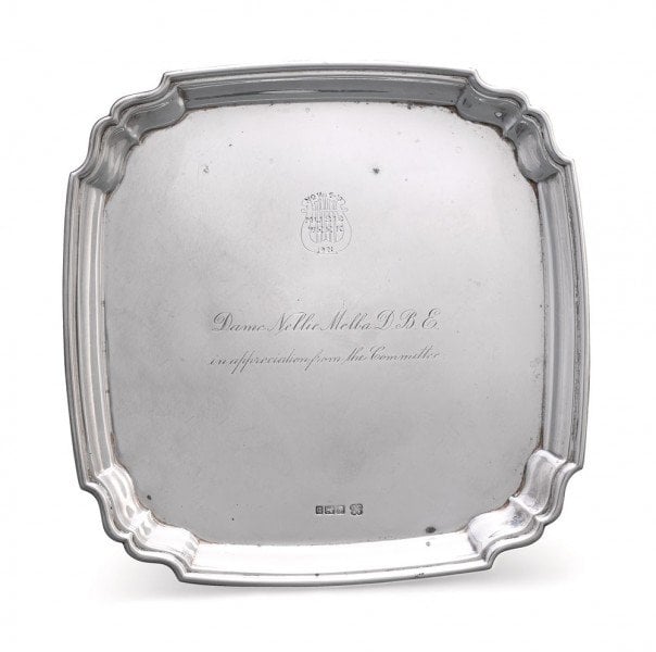Sothebys Australia Dame Nellie Melba silver tray