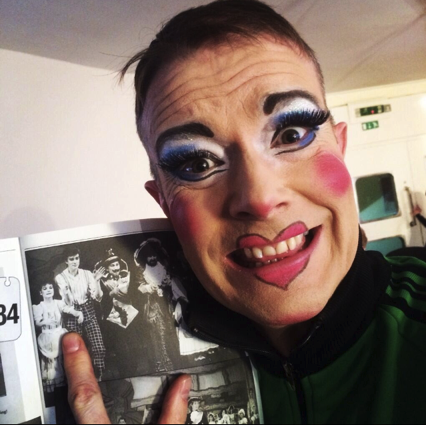 David holding the programme from his first panto in 1986 David holding the programme from his first panto in 1986