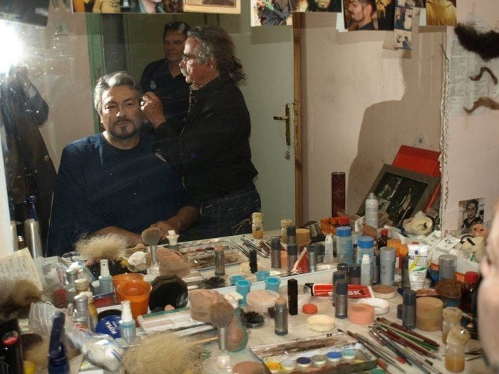 Carlo Colombara during makeup for Don Carlo in Sofia 2014 Carlo Colombara during makeup for Don Carlo in Sofia 2014