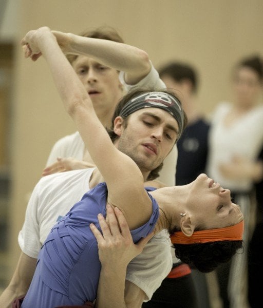 Natalia Osipova, Matthew Ball and Edward Watson – photo by Andrej Uspenski , ROH