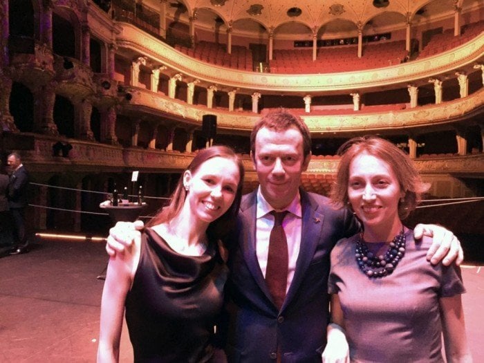 Vika with Alexei and Tatiana Ratmansky after the Swan Lake premiere in Zurich