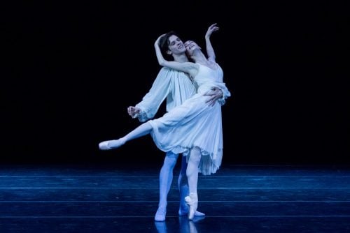 Rebecca Bianchi in the Romeo and Juliet balcony pas de deux with Claudio Coviello