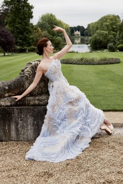 Lauren Cuthbertson in a Ralph & Russo dress for the Royal Ballet shoot for Town and Country   04