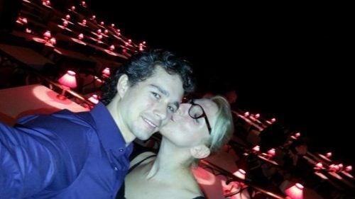 István with his wife at Moulin Rouge, Paris