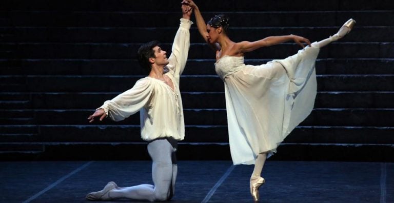 Misty Copeland with Roberto Bolle in Romeo and Juliet, photo by Brescia and Amisano, Teatro alla Scala, 2016