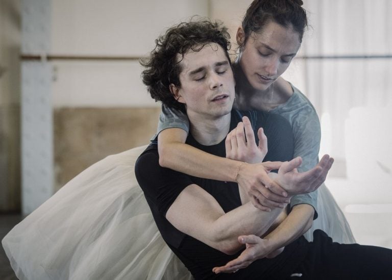 Dorothée Gilbert and István Simon rehearse Giselle, photo by Ann Ray Anne Deniau 3