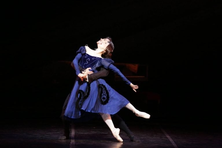 Marianela Nuñez with Roberto Bolle in Onegin, photo by Brescia e Amisano, Teatro alla Scala 2017