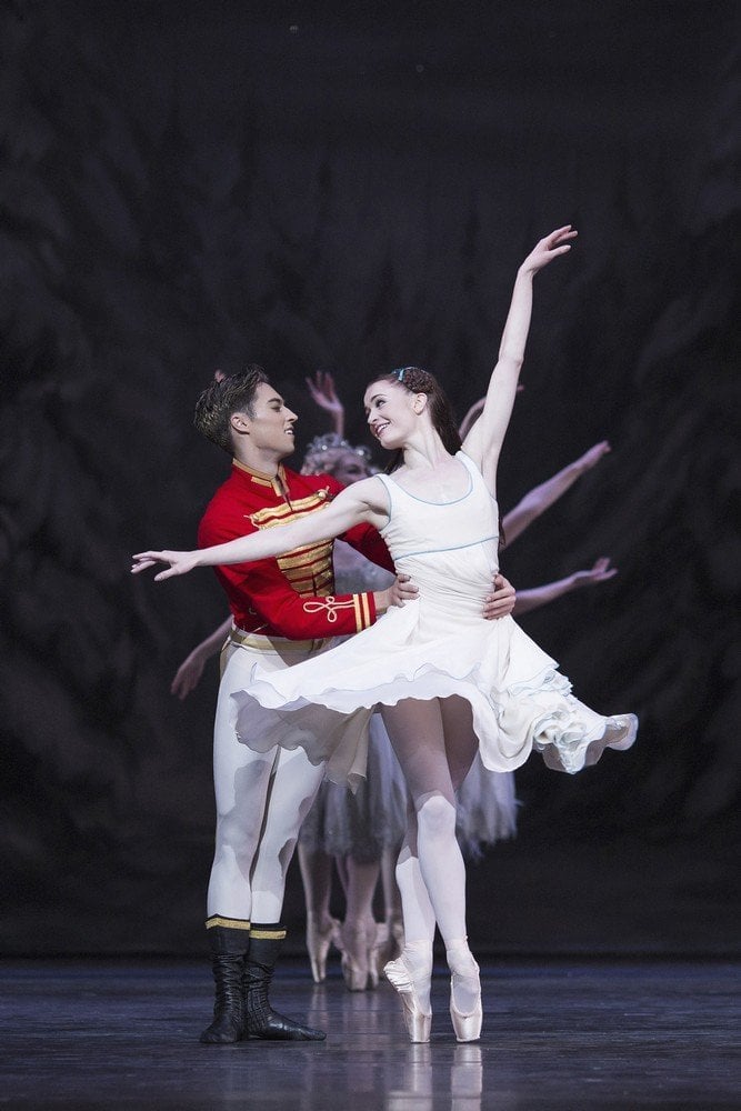 The Nutcracker. Anna Rose OSullivan as Clara and James Hay as Hans Peter The Nutcracker. ©ROH 2016. Photo by Helen Maybanks The Nutcracker. Anna Rose O'Sullivan as Clara and James Hay as Hans Peter The Nutcracker. ©ROH 2016. Photo by Helen Maybanks
