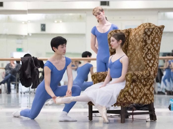 Riku Yamamoto Maria del Mar Bonet Sans and James Hobley in rehearsals for My First Ballet Cinderella %C2%A9 Photography by ASH Riku Yamamoto, Maria Del Mar Bonet Sans And James Hobley In Rehearsals For My First Ballet Cinderella © Photography By Ash