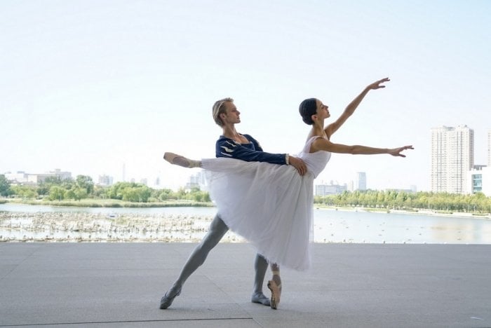 La Scala in Tianjin Nicoletta Manni and Timofej Anrdijashenko in front of the Grand Theatre photo by Donita Xie La Scala in Tianjin - Nicoletta Manni and Timofej Anrdijashenko in front of the Grand Theatre, photo by Donita Xie