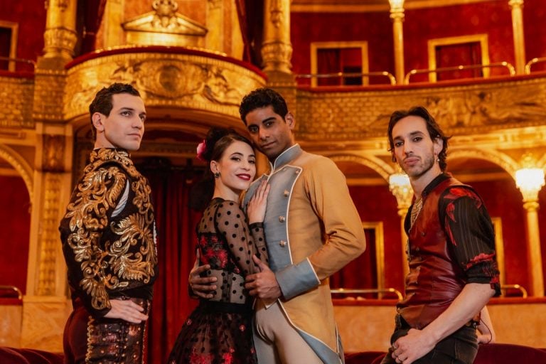 Rezza (Lucas) Bianchi (Carmen) Ramasar (Don Josè) Cocino (Garcia) in Carmen by Bubeníček, photo ® Yasuko Kageyama