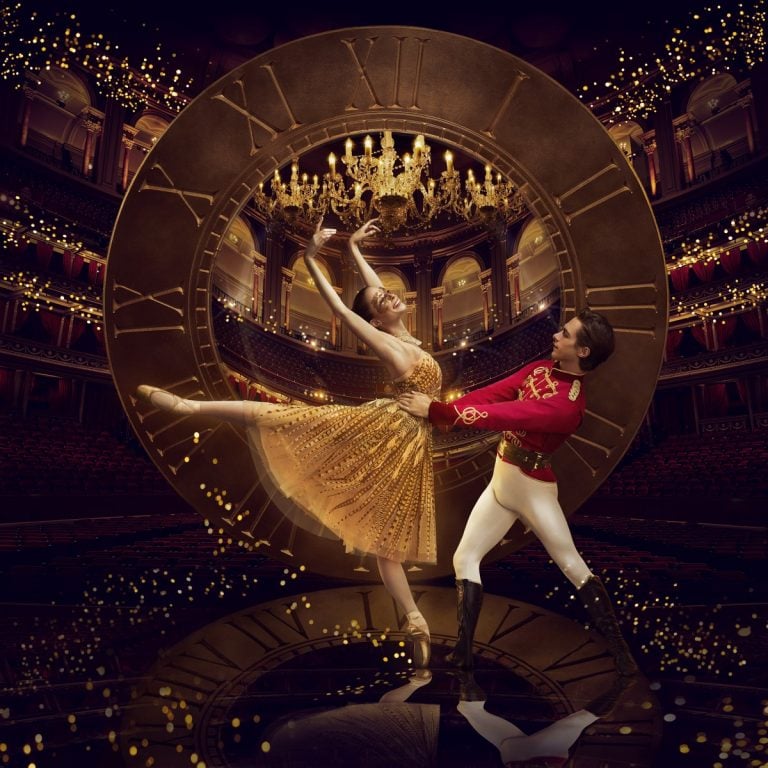 Emma Hawes and Francesco Gabriele Frola in ENB's Cinderella, photo © Jason Bell, with Art Direction and Design by Charlotte Wilkinson Studio
