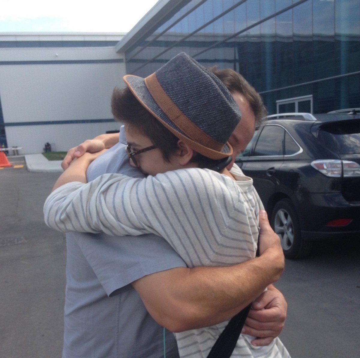 Shale Wagman with his father at the airport ready for his second year in Monte Carlo Shale Wagman with his father at the airport, ready for his second year in Monte Carlo