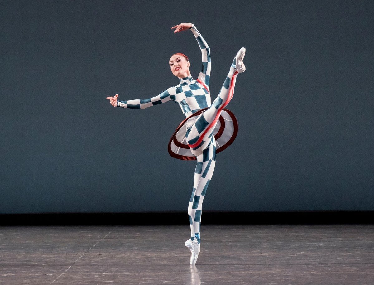 Emilie Gerrity of New York City Ballet in Justin Peck’s Pulcinella Variations photo by Paul Kolnik Emilie Gerrity of New York City Ballet in Justin Peck’s Pulcinella Variations, photo by Paul Kolnik