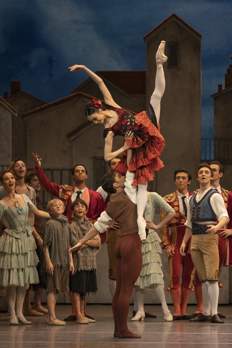 Alexander Campbell as Basilio and Akane Takada as Kitri in Don Quixote The Royal Ballet © 2019 ROH. Photograph by Andrej Uspenski Alexander Campbell as Basilio and Akane Takada as Kitri in Don Quixote, The Royal Ballet © 2019 ROH. Photograph by Andrej Uspenski