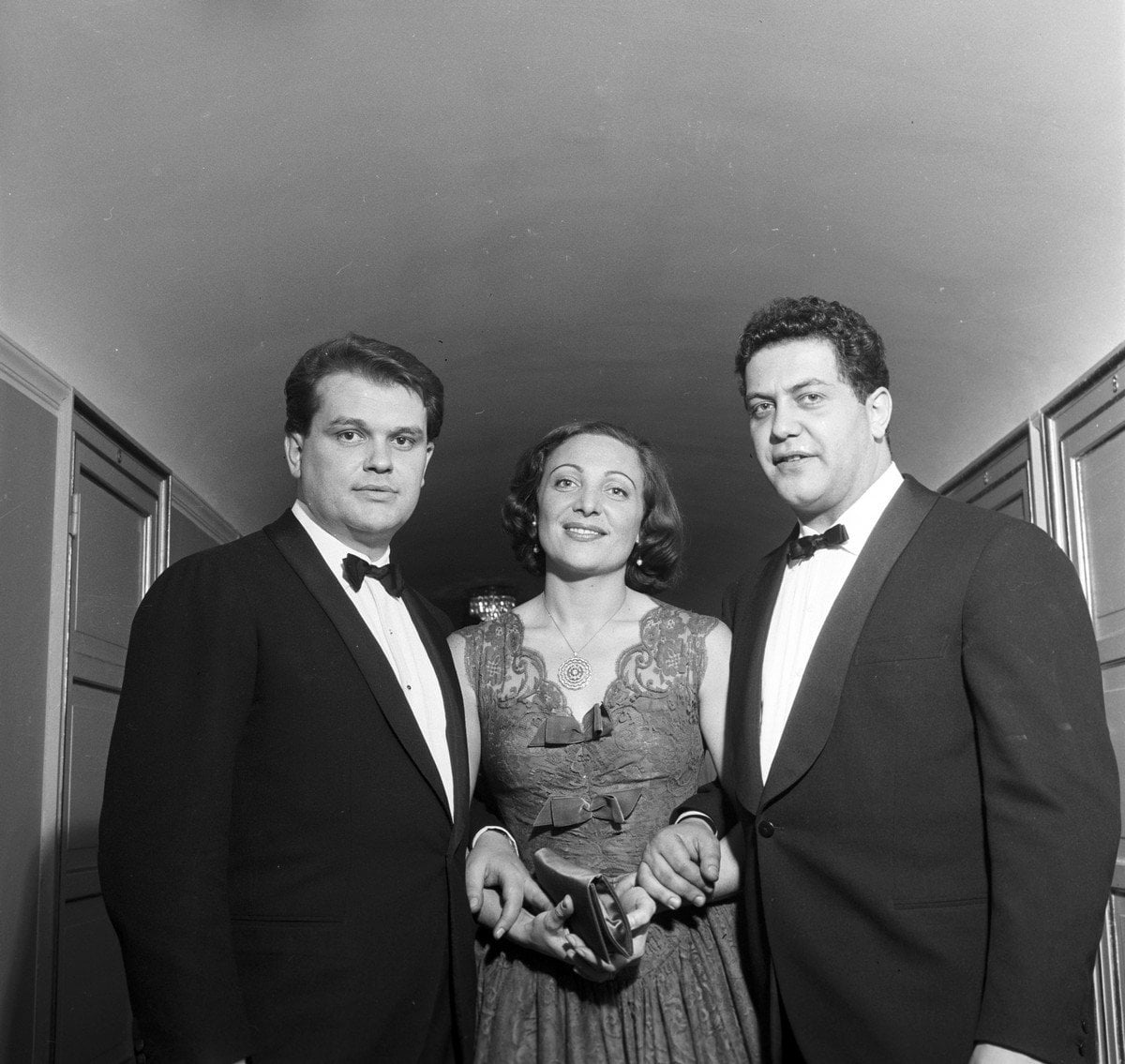 1956 Aida Luciana Novaro with Piero Zuffi and Franco Enriquez photo by Erio Piccagliani © Teatro alla Scala 1956 Aida - Luciana Novaro with Piero Zuffi and Franco Enriquez, photo by Erio Piccagliani © Teatro alla Scala