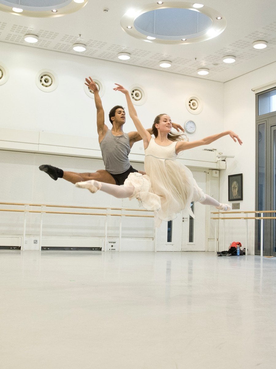 Marcelino Sambe and Leticia Stock in rehearsal for The Nutcracker ©2015 ROH. Photograph by Andrej Uspenski. Marcelino Sambé and Leticia Stock in rehearsal for The Nutcracker ©2015 ROH. Photograph by Andrej Uspenski.