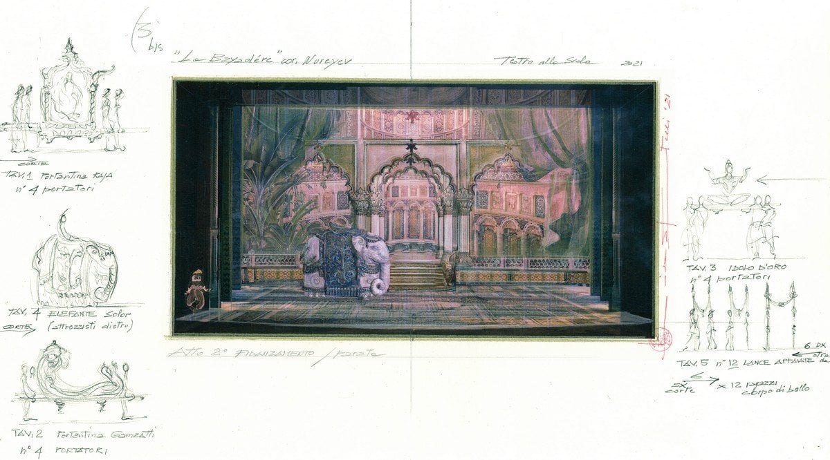 Set design by Luisa Spinatelli for Act II Set design by Luisa Spinatelli for Act II