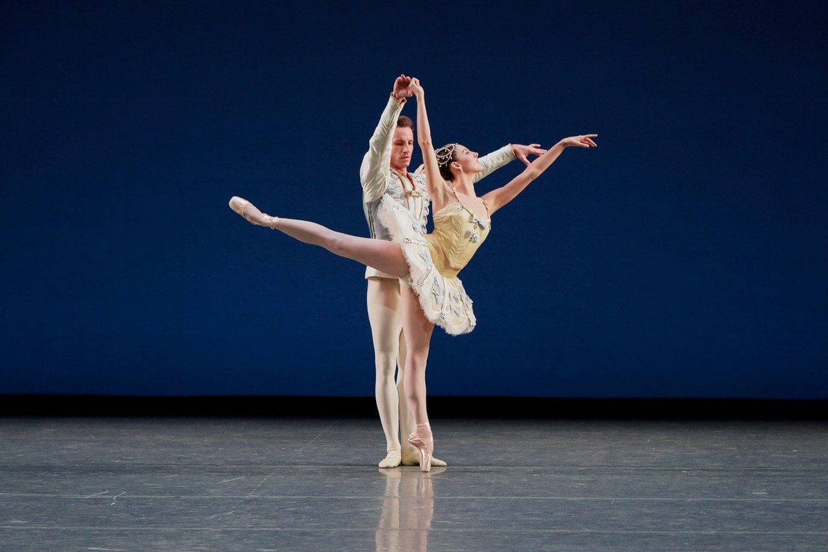 Tiler Peck and Andrew Veyette of NYCB in George Balanchines Divertimento No.15. Photo credit Paul Kolnik Tiler Peck and Andrew Veyette of NYCB in George Balanchine’s “Divertimento No.15.” Photo credit Paul Kolnik