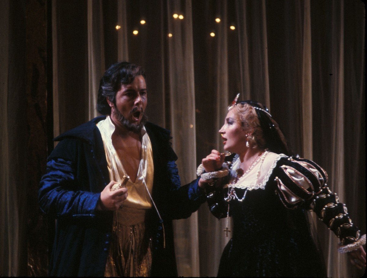 Ferruccio Furlanetto as Alvise and Stefania Toczyska as Laura in Ponchiellis La Gioconda 1979. Photo by Ron Scherl San Francisco Opera Ferruccio Furlanetto as Alvise and Stefania Toczyska as Laura in Ponchielli's La Gioconda (1979). Photo by Ron Scherl, San Francisco Opera
