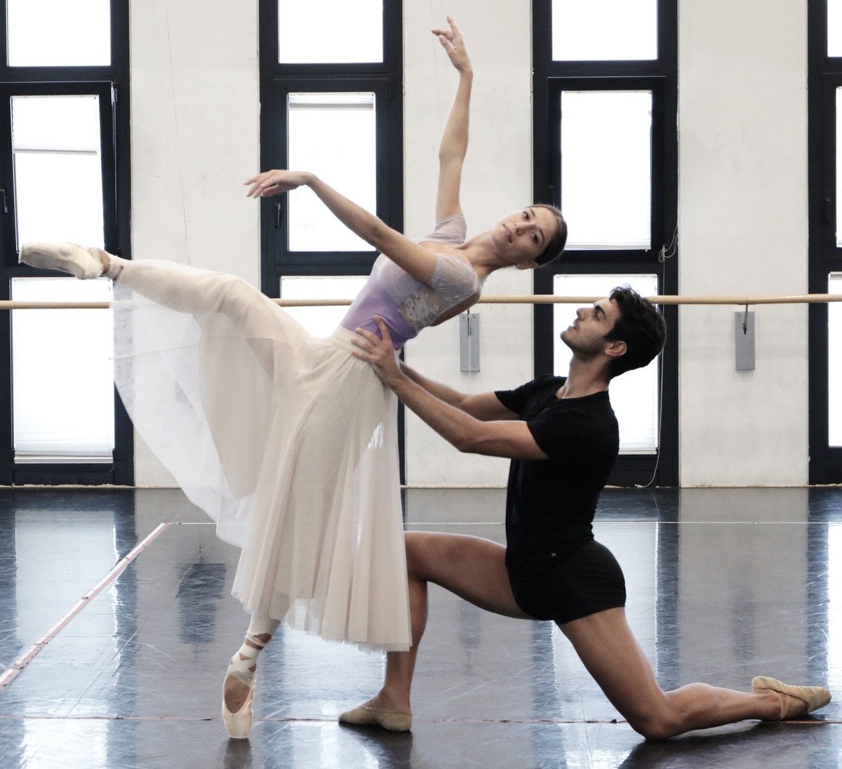 Onegin in rehearsal Alice Mariani Gioacchino Starace photo by Brescia e Amisano c Teatro alla Scala Onegin in rehearsal - Alice Mariani Gioacchino Starace , photo by Brescia e Amisano (c) Teatro alla Scala