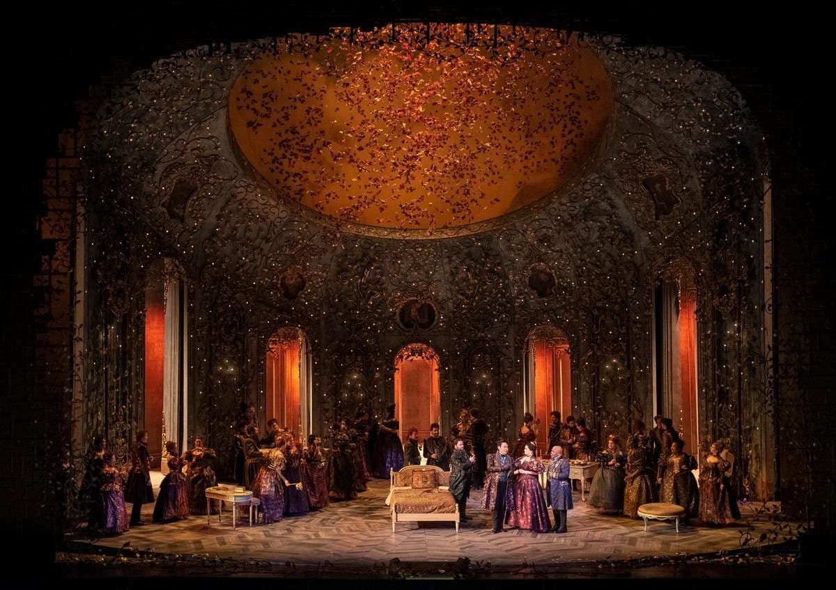 La Traviata Act II Scene 2. Photo by Jonathan Tichler%E2%80%93Met Opera La Traviata Act II Scene 2. Photo by Jonathan Tichler–Met Opera