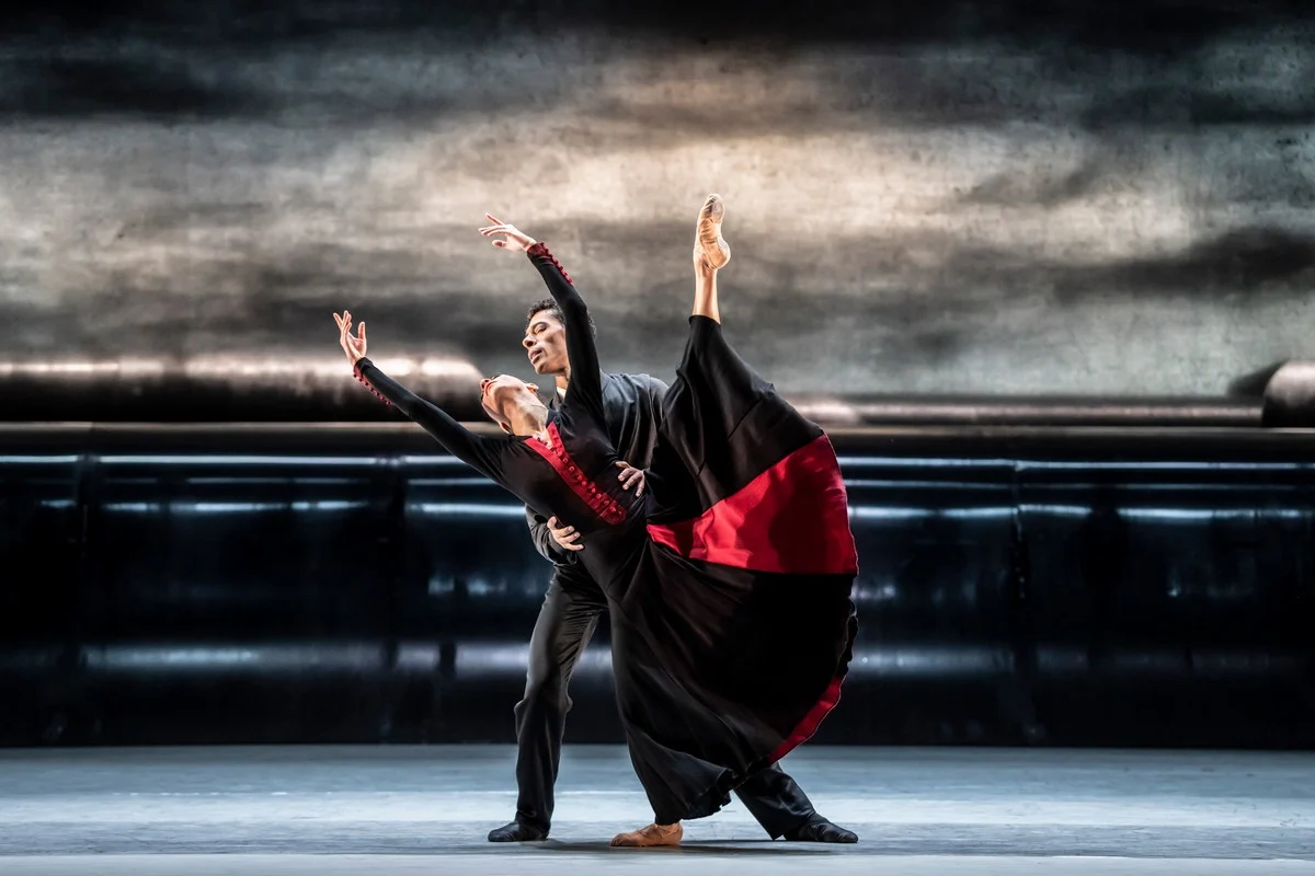05 Forgotten Land Celine GIttens and Tyrone Singleton Choreography Jiri Kylian Photo credit Johan Persson Birmingham Royal Ballet jpg Forgotten Land
