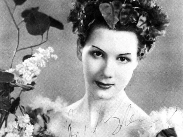 Beryl Grey as the Lilac Fairy as photographed by Gordon Anthony for the 1946-1947 season brochure of Sadler's Wells Ballet at The Royal Opera House