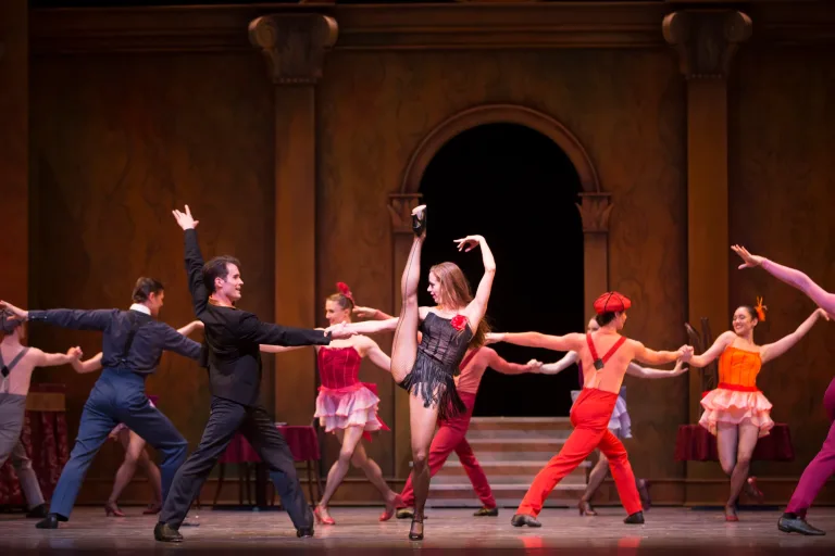 Seth Orza and Lesley Rausch in Slaughter on Tenth Avenue choreographed by George Balanchine, photo by Angela Sterling