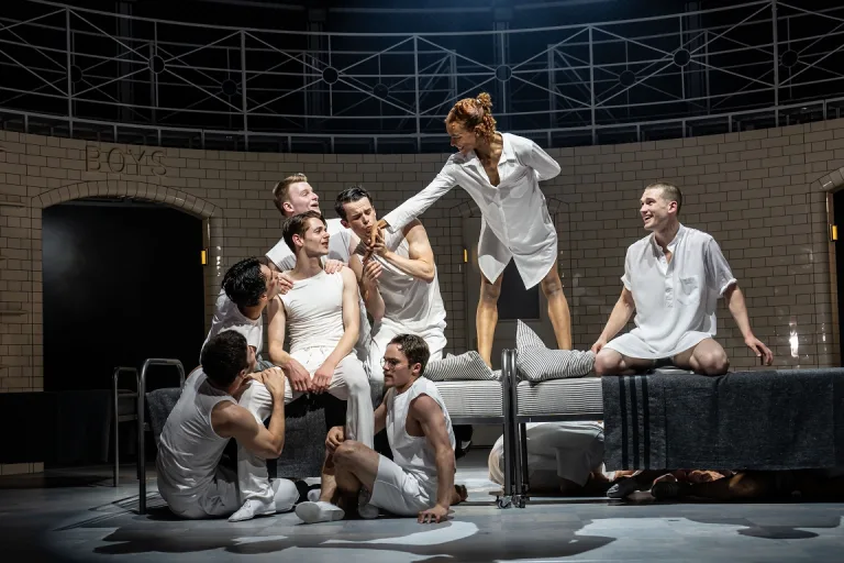 Matthew Bourne's Romeo and Juliet. Paris Fitzpatrick 'Romeo' and Company. Photo by Johan Persson.