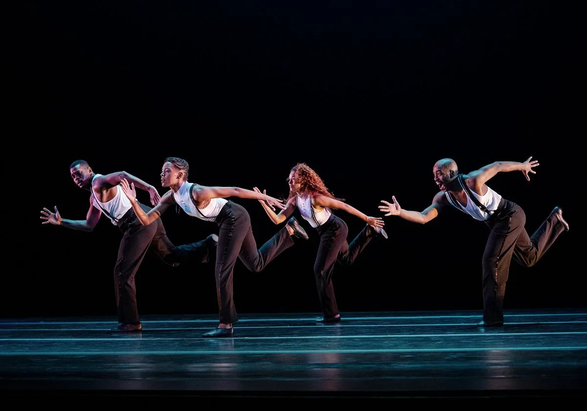 Alvin Ailey American Dance Theaters S.Dumas S.Figgins B.I.Pereyra and R.Maurice in Robert Battles For Four. Photo by Paul Kolnik jpg Alvin Ailey American Dance Theater's S.Dumas S.Figgins B.I.Pereyra and R.Maurice in Robert Battle's For Four. Photo by Paul Kolnik