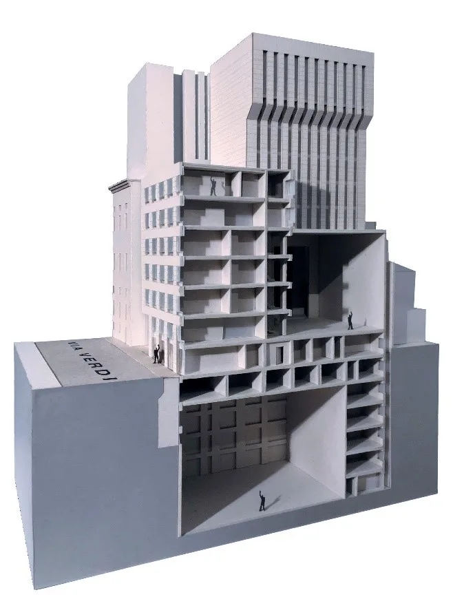 Section of La Scalas new tower jpg Section of La Scala's new tower