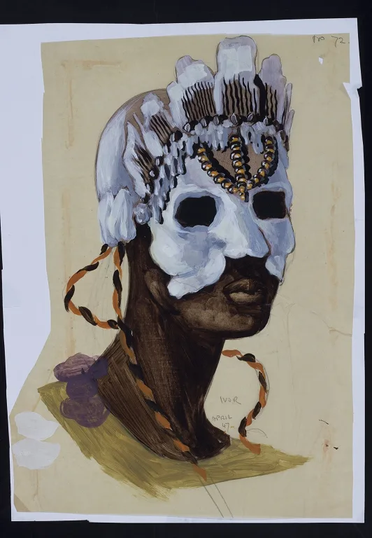 Costume design by Ivor Beddoes for THE RED SHOES 1948 © ITV Estate of Ivor Beddoes BFI National Archive jpg Costume design by Ivor Beddoes for THE RED SHOES (1948) © ITV Estate of Ivor Beddoes_ BFI National Archive