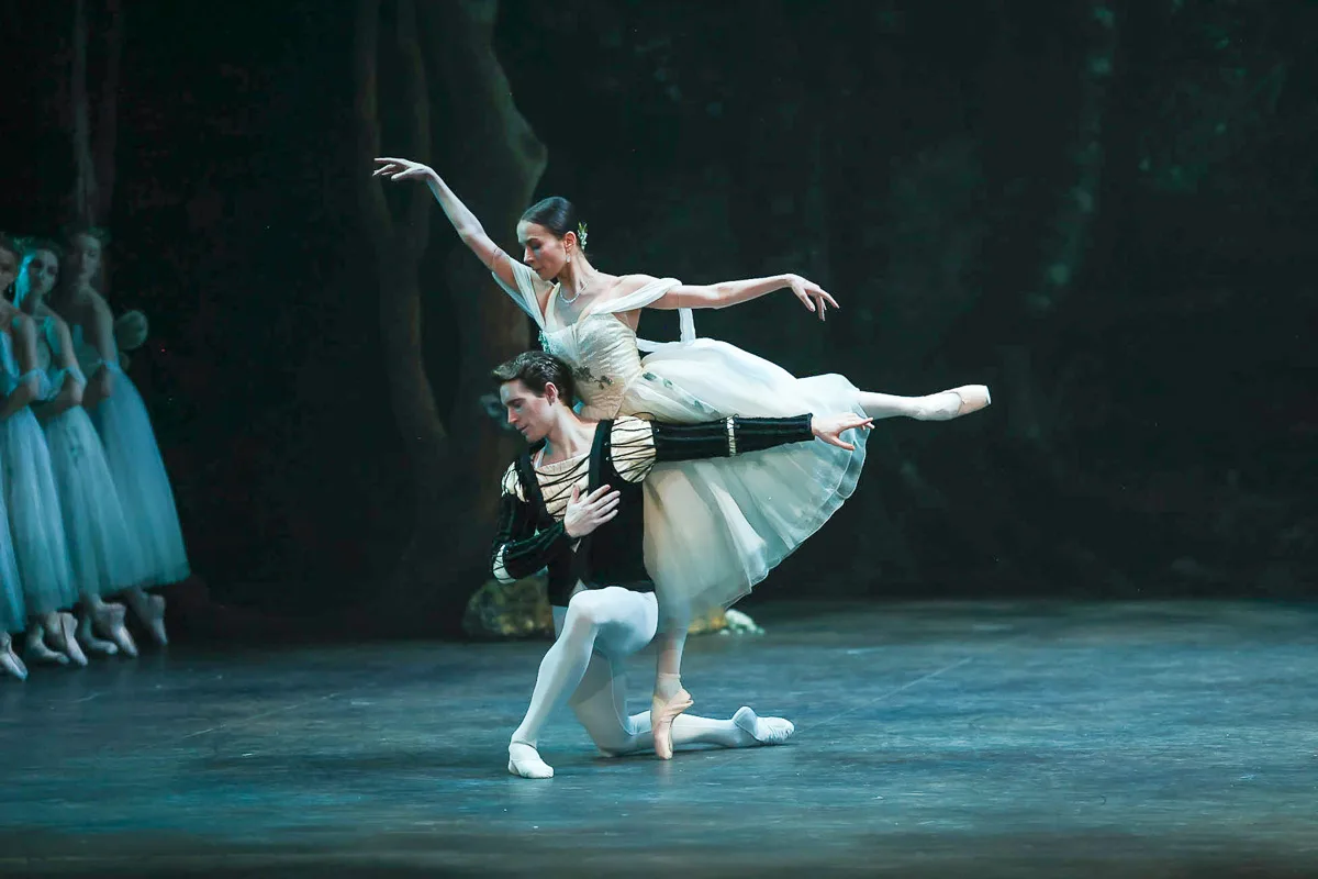 Giselle English National Ballet with Katja Khaniukova as Giselle and Aitor Arrieta as Albrecht photo by Dasa Wharton 2024 14 jpg Giselle - English National Ballet with Katja Khaniukova as Giselle and Aitor Arrieta as Albrecht, photo by Dasa Wharton 2024 - 14