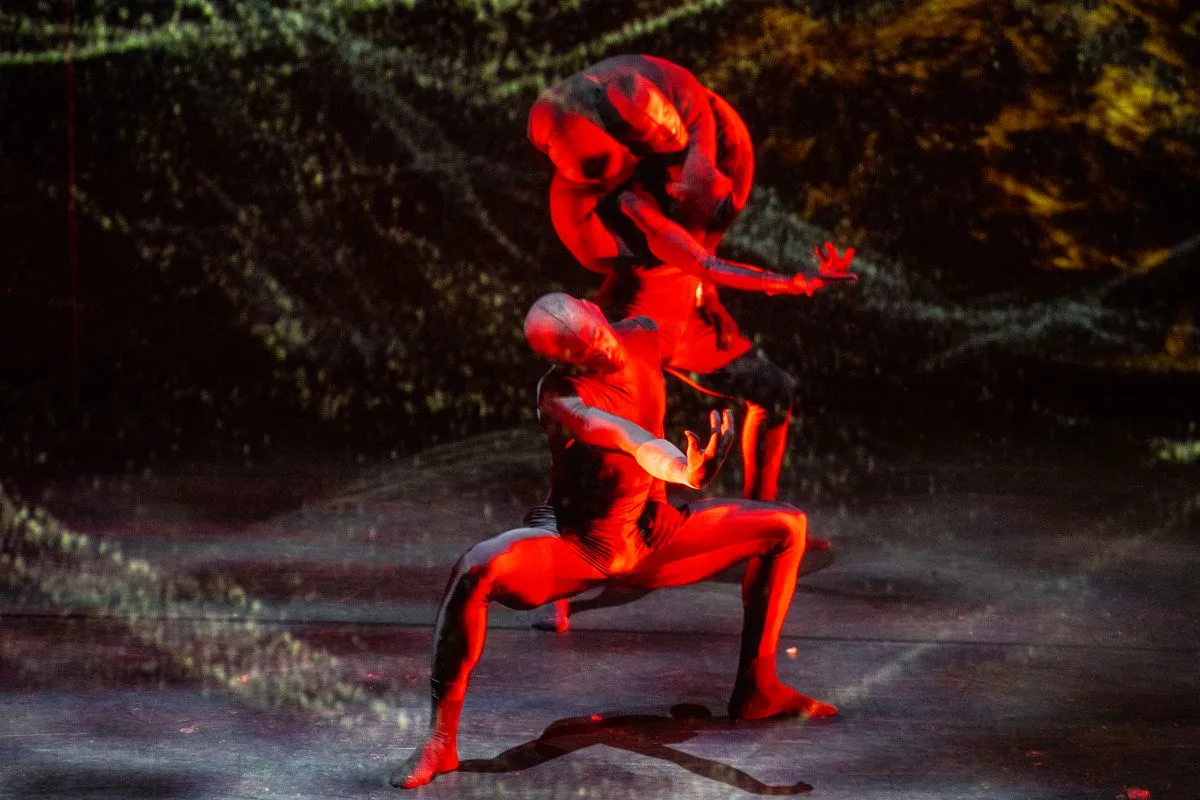 Wayne McGregors UniVerse A Dark Crystal Odyssey Company Wayne McGregor Chien Shun Liao Jasiah Marshall Royal Opera House London 2023 Photo credit Andrej Uspenski jpg Wayne McGregor's UniVerse A Dark Crystal Odyssey, Company Wayne McGregor (Chien-Shun Liao, Jasiah Marshall), Royal Opera House, London (2023), Photo credit Andrej Uspenski