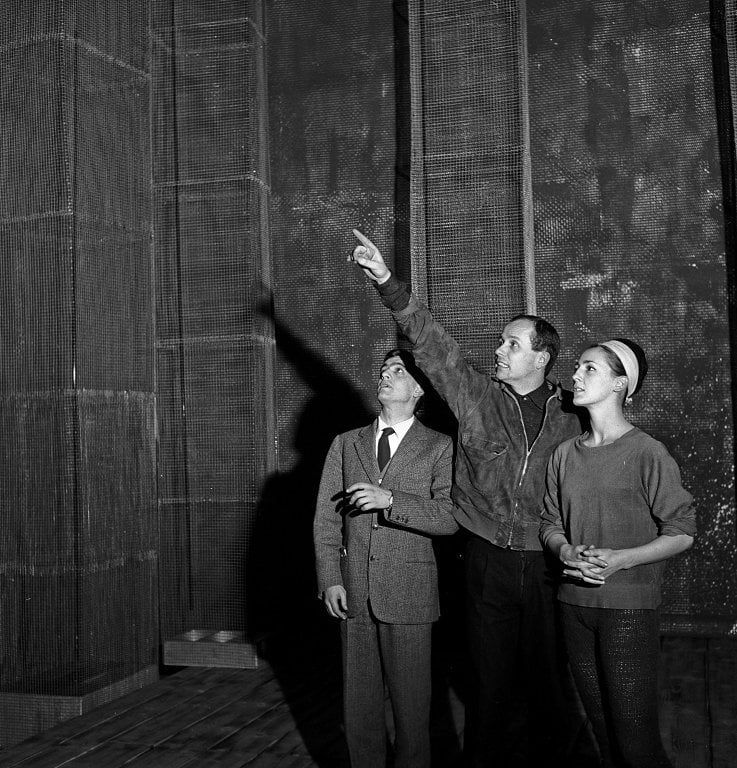1961 Torneo notturno Ferruccio Soleri Beppe Menegatti e Carmen Puthod in prova74430PIN 1961 Torneo notturno - Ferruccio Soleri, Beppe Menegatti e Carmen Puthod in prova74430PIN