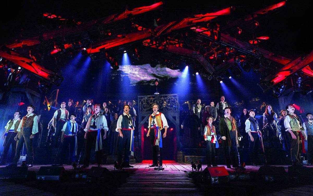 Enjolras James D. Gish and Ensemble photograph by Danny Kaan Enjolras (James D. Gish) and Ensemble - photograph by Danny Kaan
