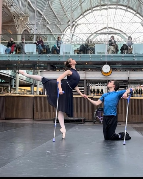 Ella Appleby and Joe Powell Main performing at The Royal Ballet Festival of New Choreography Live at Lunch 2024. Photograph courtesy of Lee Appleby Ella Appleby and Joe Powell-Main performing at The Royal Ballet Festival of New Choreography, Live at Lunch (2024). Photograph courtesy of Lee Appleby