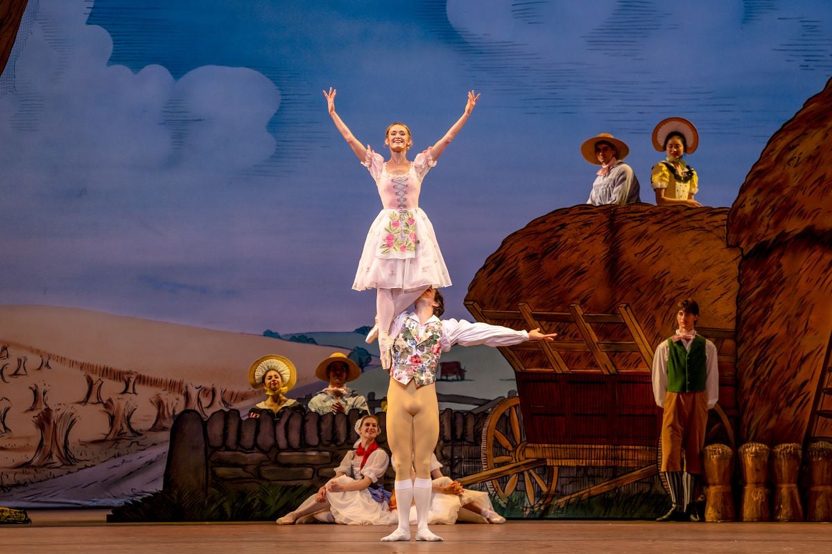 Anna Rose OSullivan as Lise and William Bracewell as Colas in La Fille mal gardee The Royal Ballet ©2025 RBO. Photographed by Andrej Uspenski Anna Rose O'Sullivan as Lise and William Bracewell as Colas in La Fille mal gardée, The Royal Ballet ©2025 RBO. Photographed by Andrej Uspenski