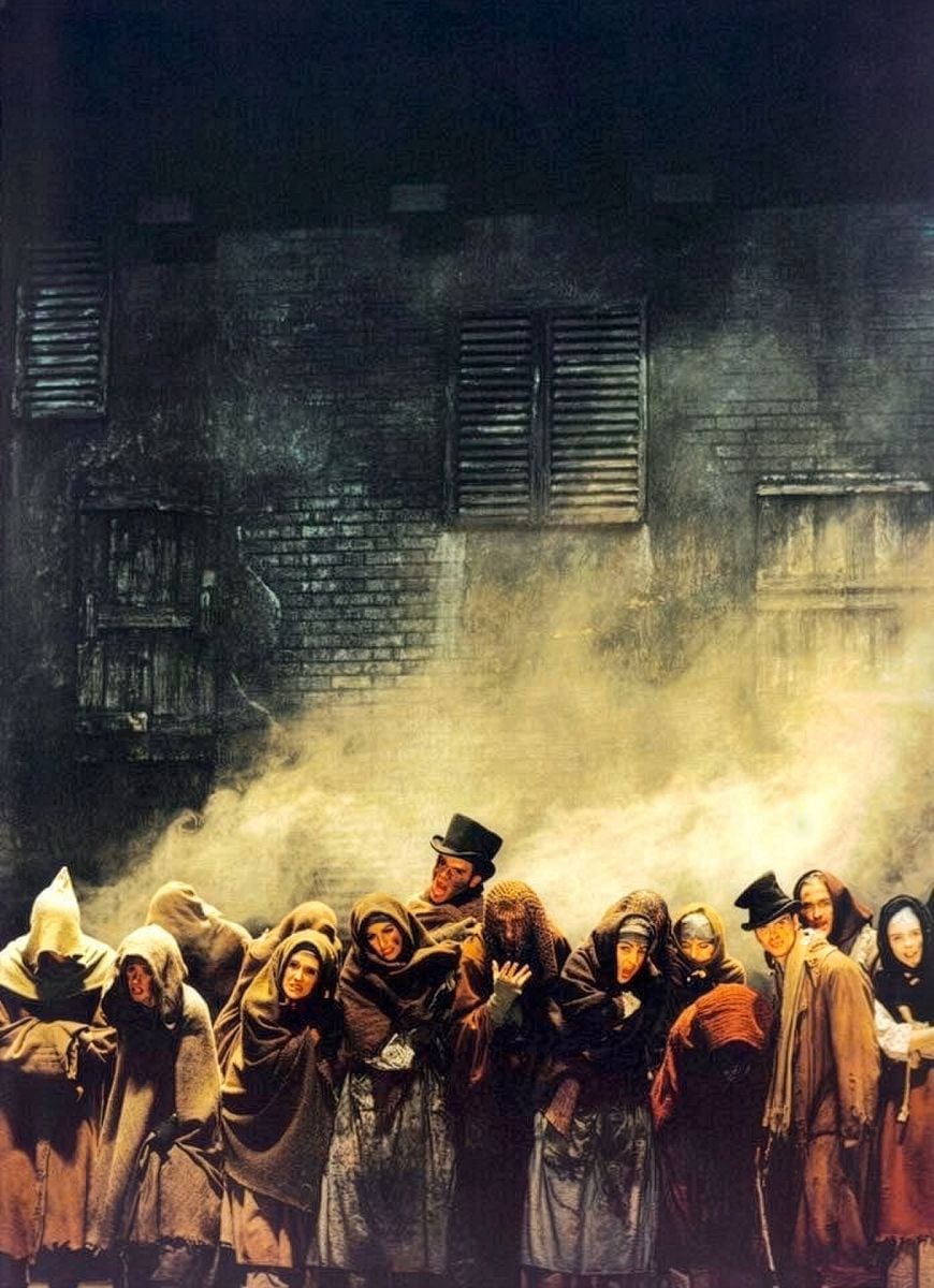 Les Miserables original production photo by Michael Le Poer Trench Les Misérables original production, photo by Michael Le Poer Trench